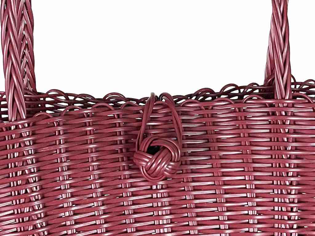 Deep Woven Recyclyed Plastic tote with closure - El Salvador