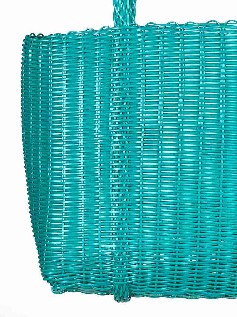 Medium Deep Woven Recyclyed Plastic High Capacity Handbag - El Salvador