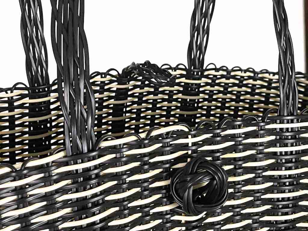 Deep Woven Recyclyed Plastic tote with closure - El Salvador