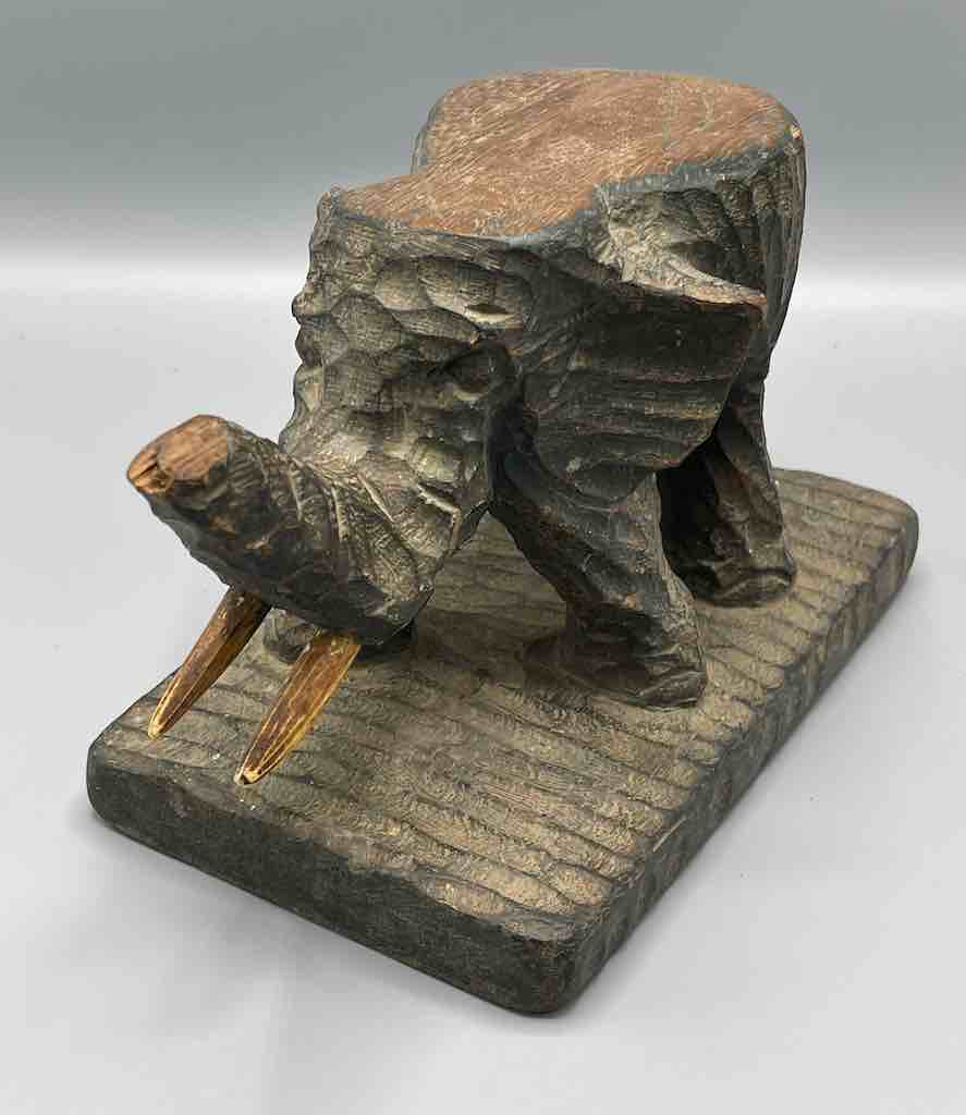 Vintage Elephant Fetish Object - Ivory Coast