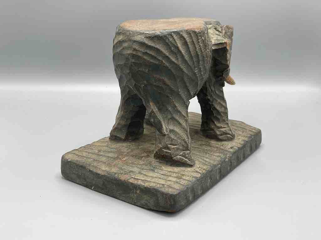 Vintage Elephant Fetish Object - Ivory Coast