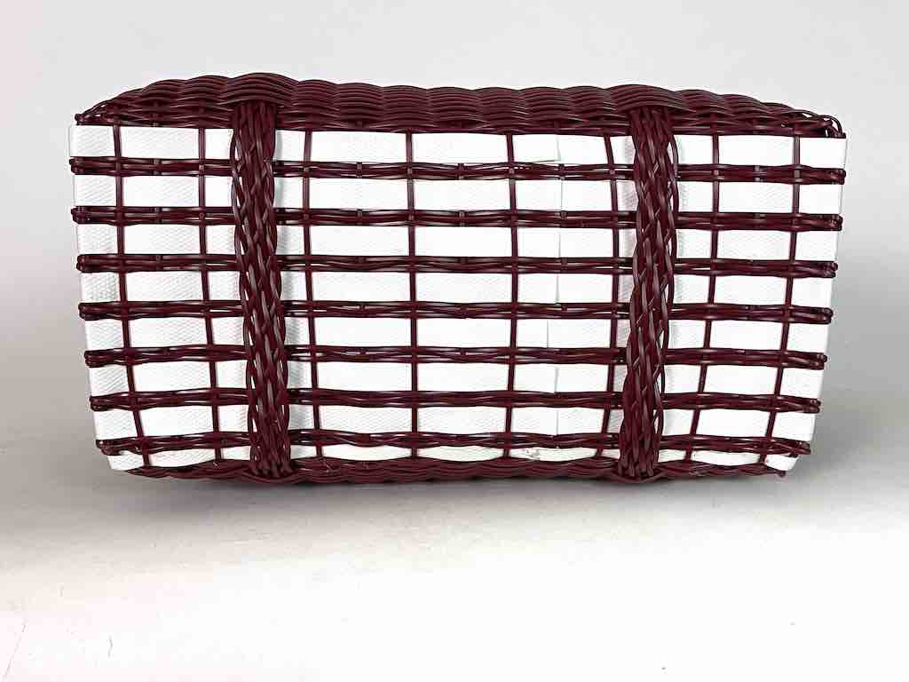 Medium Deep Woven Recyclyed Plastic High Capacity Handbag - El Salvador