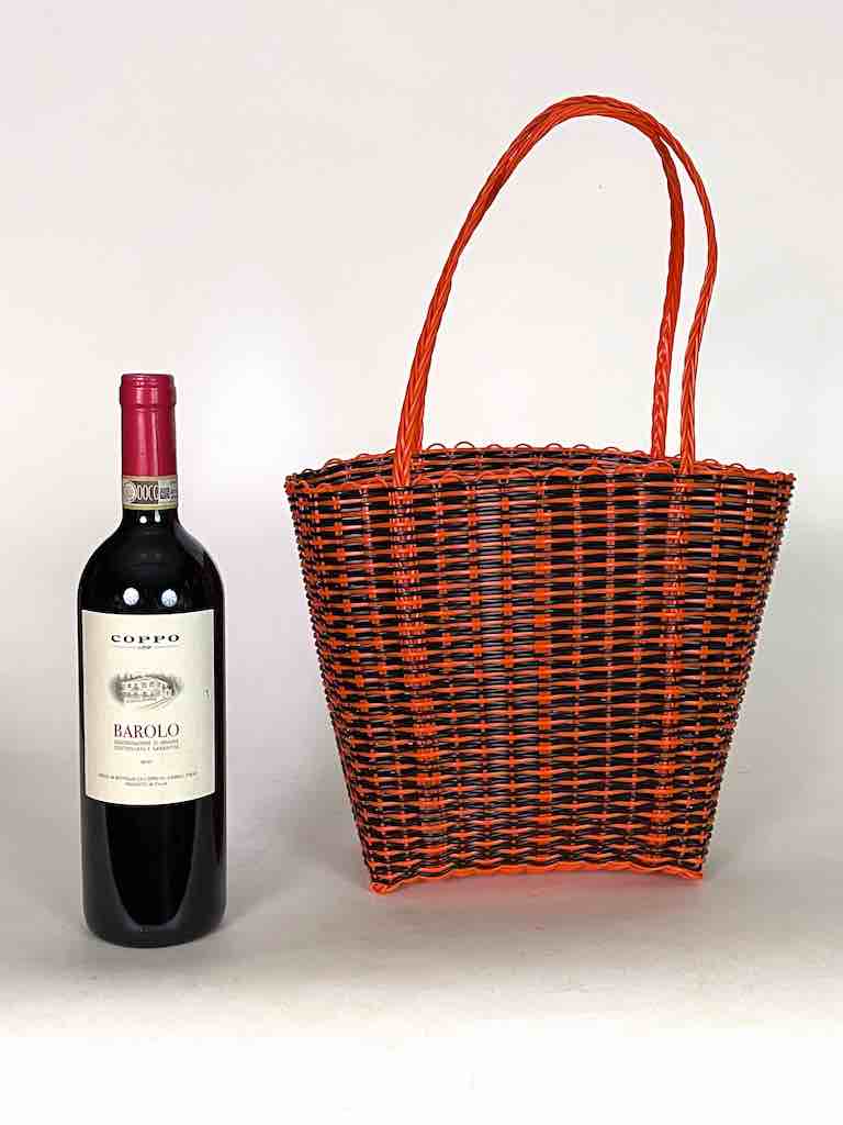 Small Deep Woven Recyclyed Plastic High Capacity Handbag - El Salvador