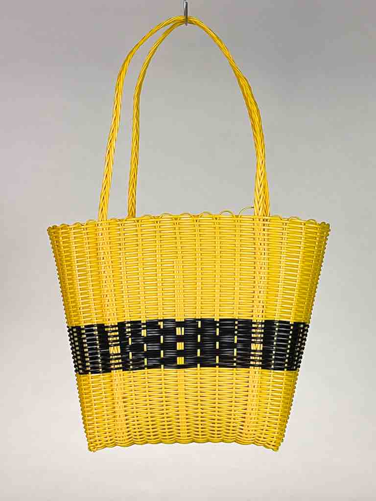 Small Deep Woven Recyclyed Plastic High Capacity Handbag - El Salvador