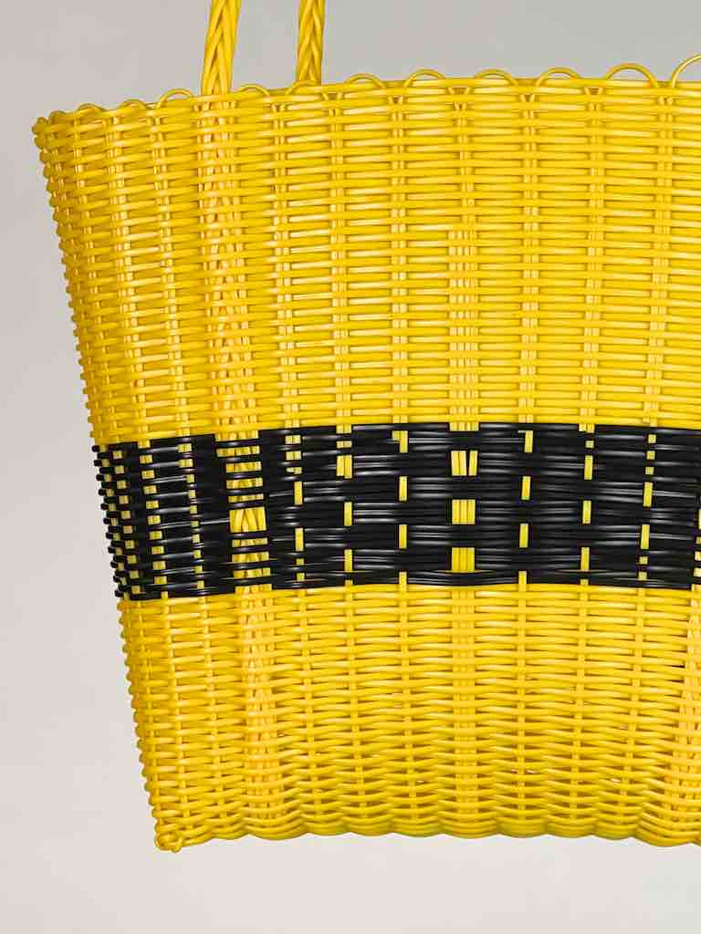 Small Deep Woven Recyclyed Plastic High Capacity Handbag - El Salvador