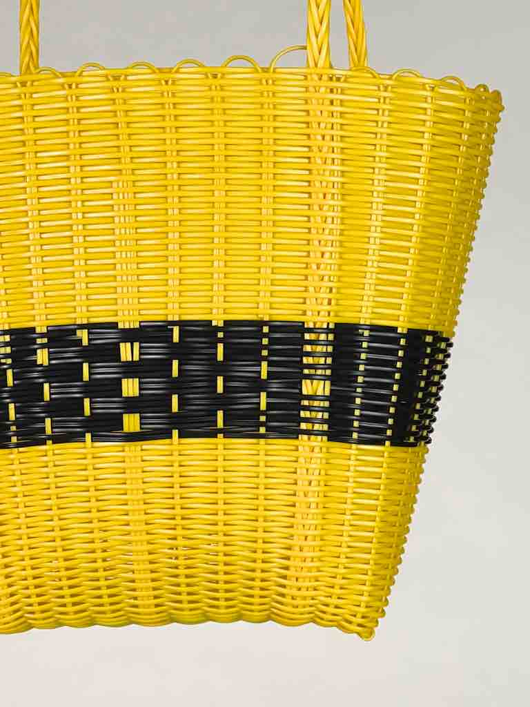 Small Deep Woven Recyclyed Plastic High Capacity Handbag - El Salvador