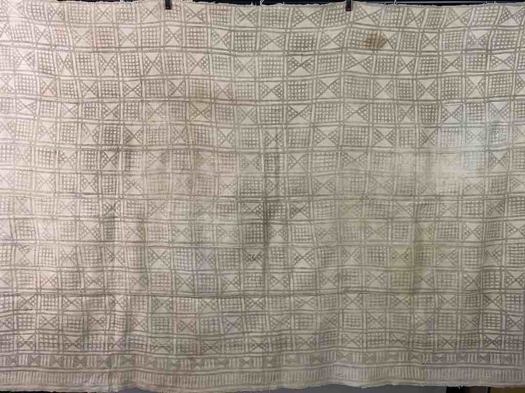 Vintage Traditional Bogolan Mudcloth Mali African Textile | 65 x 43"