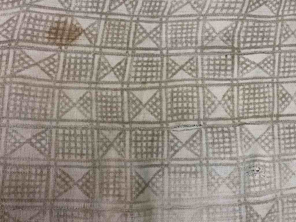 Vintage Traditional Bogolan Mudcloth Mali African Textile | 65 x 43"