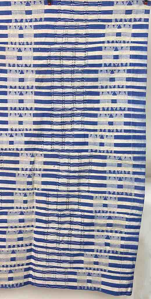Vintage Aso Oke Handwoven Cotton Textile of Nigeria | 76 x 51"