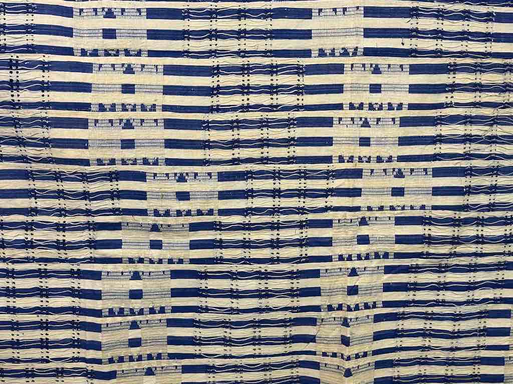 Vintage Aso Oke Handwoven Cotton Textile of Nigeria | 76 x 51"