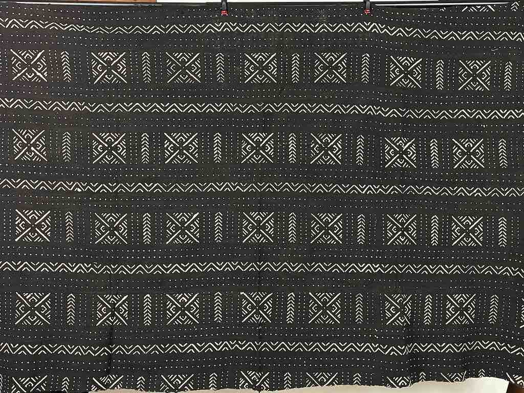 Contemporary Batik Mudcloth Mali African Textile | 63" x 42"