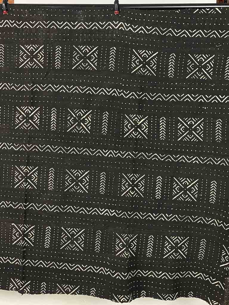 Contemporary Batik Mudcloth Mali African Textile | 63" x 42"