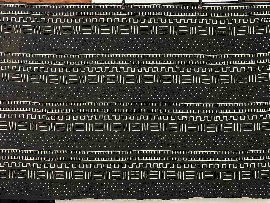 Contemporary Batik Mudcloth Mali African Textile | 63" x 41"