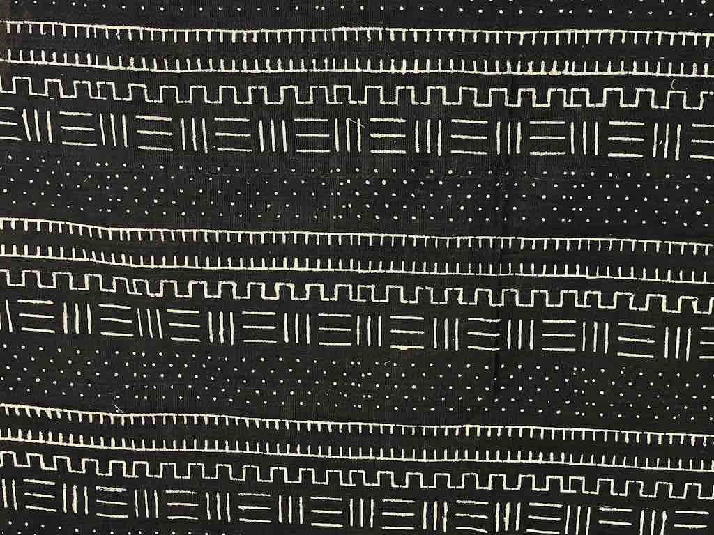 Contemporary Batik Mudcloth Mali African Textile | 63" x 41"