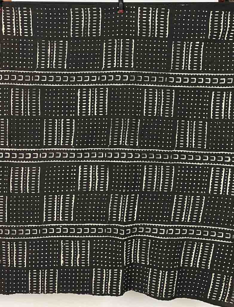 Contemporary Batik Mudcloth Mali African Textile | 60" x 41"