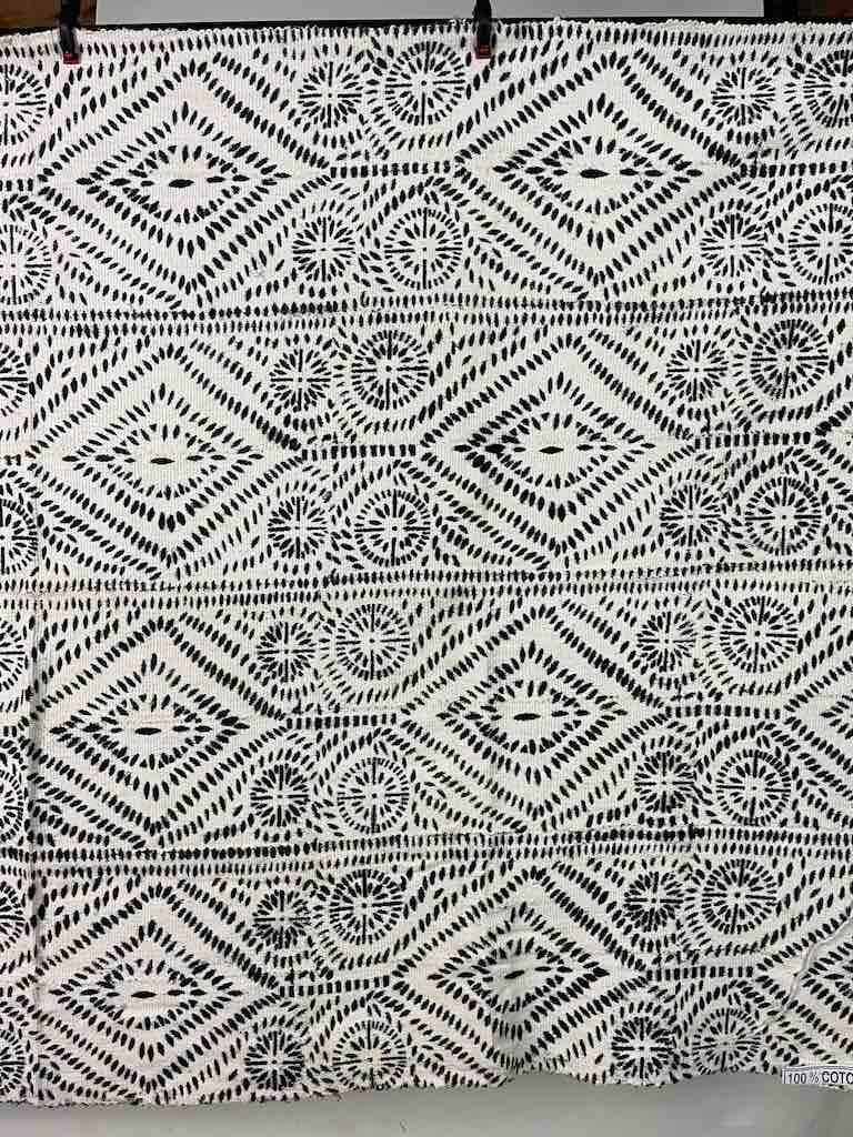 Contemporary Batik Mudcloth Mali African Textile | 67" x 41"