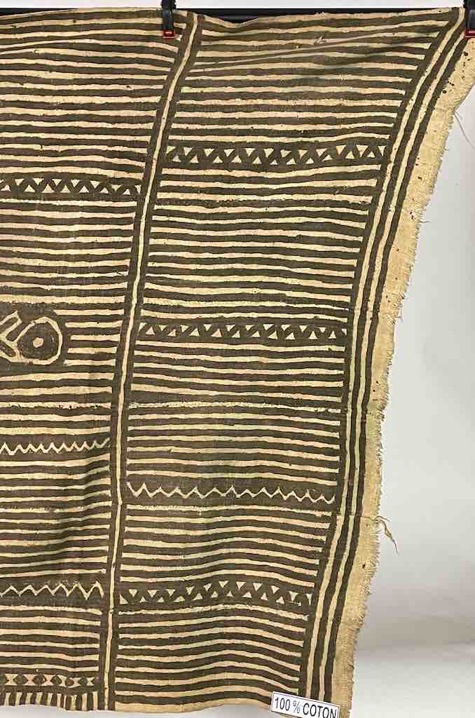 Vintage Traditional Bogolan Mudcloth Mali African Textile | 58 x 33"