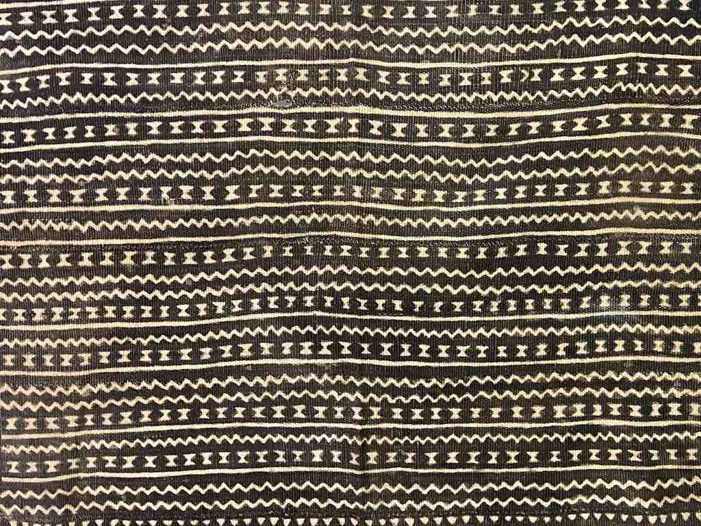 Vintage Traditional Bogolan Mudcloth Mali African Textile | 49 x 41"