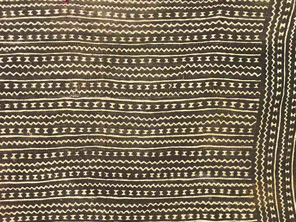 Vintage Traditional Bogolan Mudcloth Mali African Textile | 49 x 41"