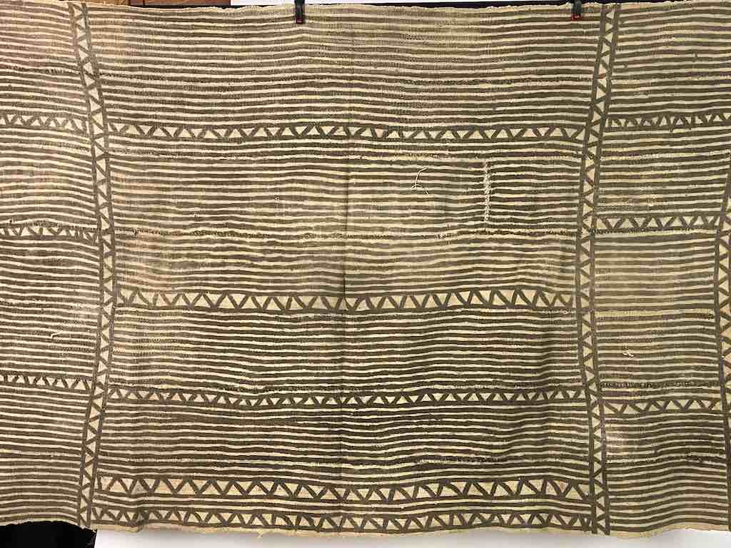 Vintage Traditional Bogolan Mudcloth Mali African Textile | 50 x 35"