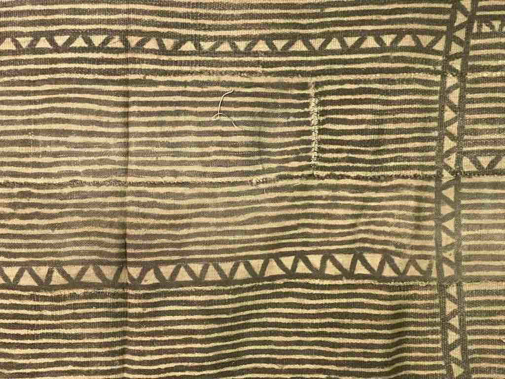 Vintage Traditional Bogolan Mudcloth Mali African Textile | 50 x 35"