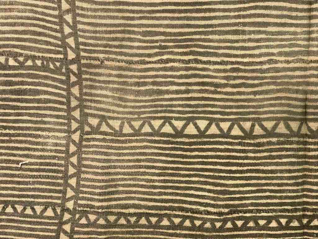 Vintage Traditional Bogolan Mudcloth Mali African Textile | 50 x 35"