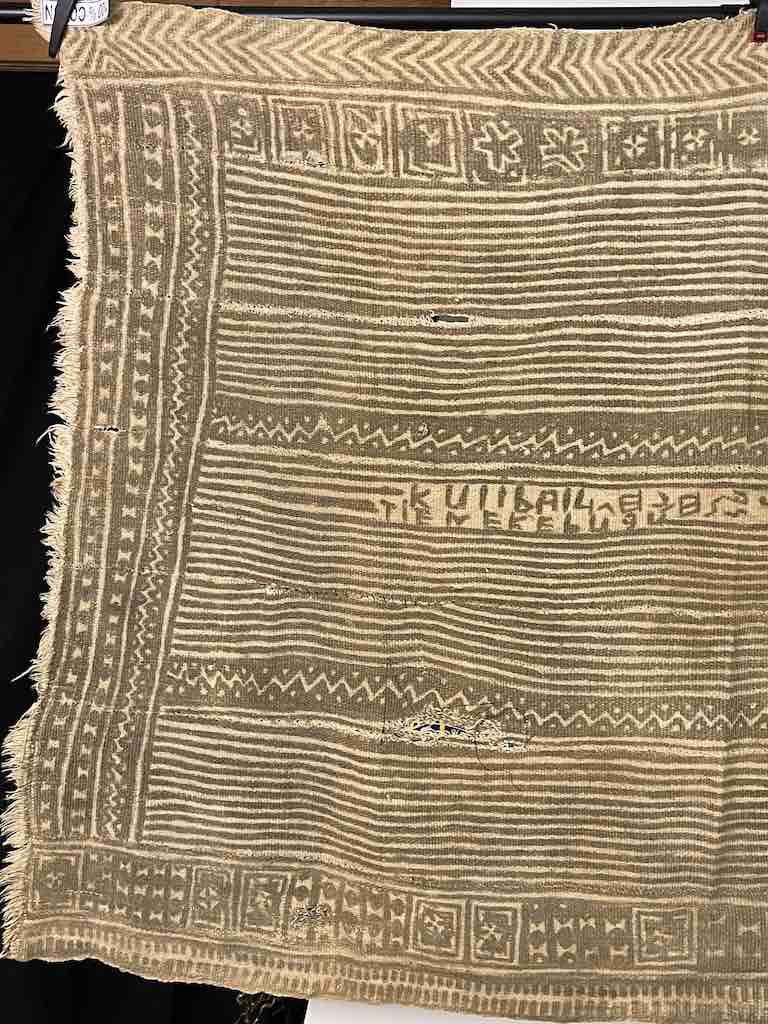 Vintage Traditional Bogolan Mudcloth Mali African Textile | 51 x 37"