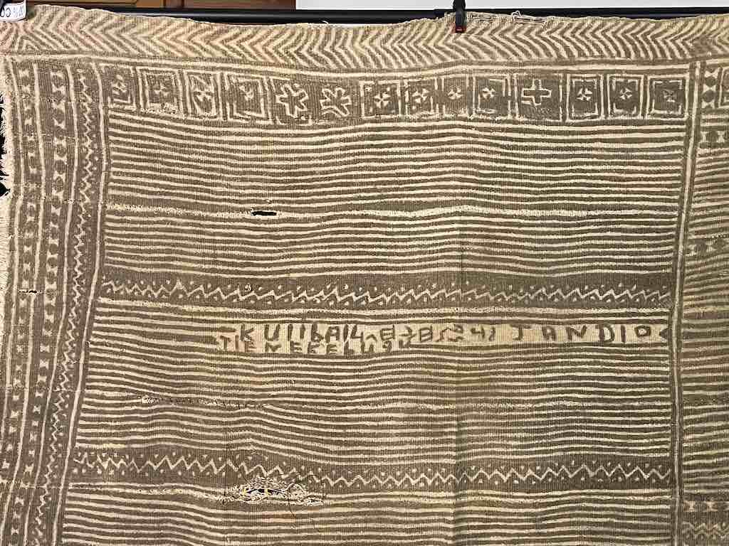 Vintage Traditional Bogolan Mudcloth Mali African Textile | 51 x 37"