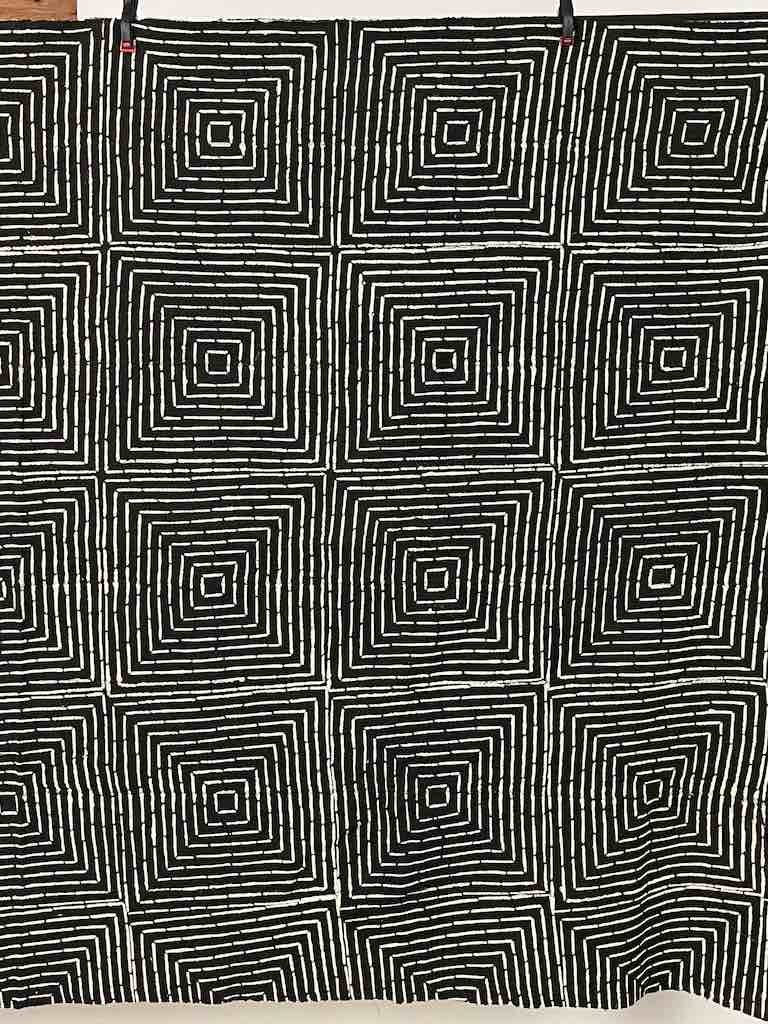 Contemporary Batik Mudcloth Mali African Textile | 72 x 44"