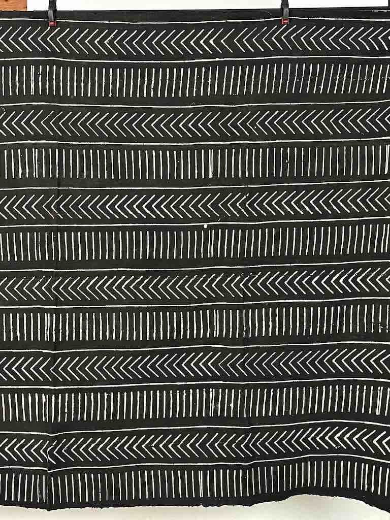 Contemporary Batik Mudcloth Mali African Textile | 59 x 41"