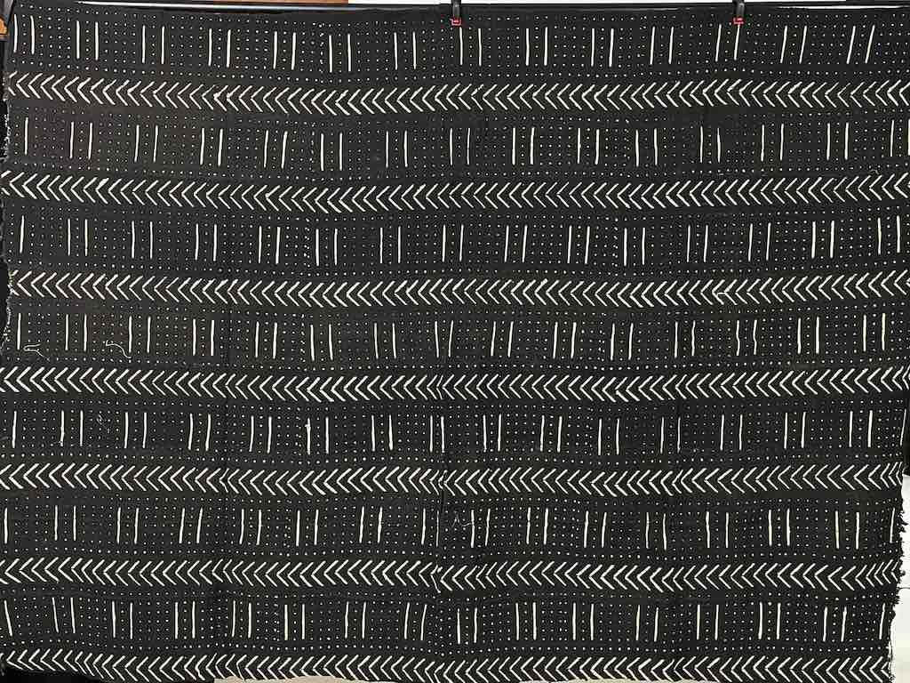Contemporary Batik Mudcloth Mali African Textile | 59 x 43"