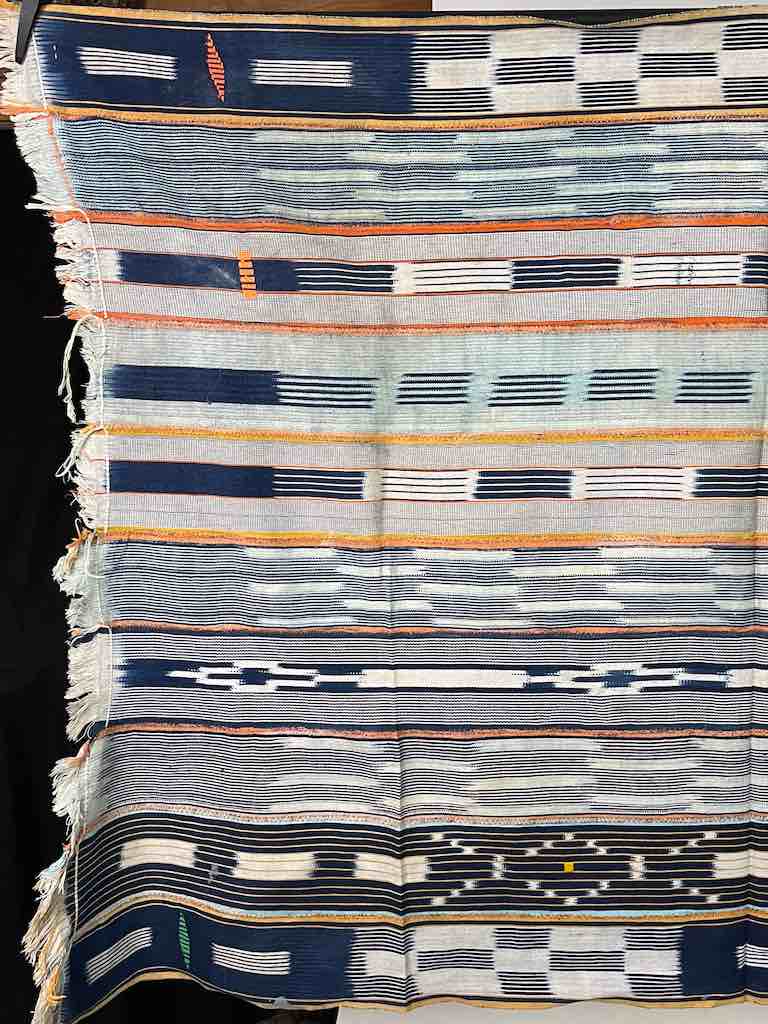 Vintage Baule African Cloth Textile "Wrapper" | 53" x 39"