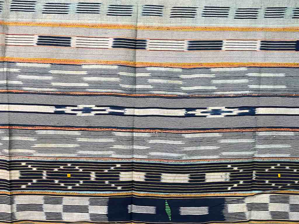 Vintage Baule African Cloth Textile "Wrapper" | 53" x 39"