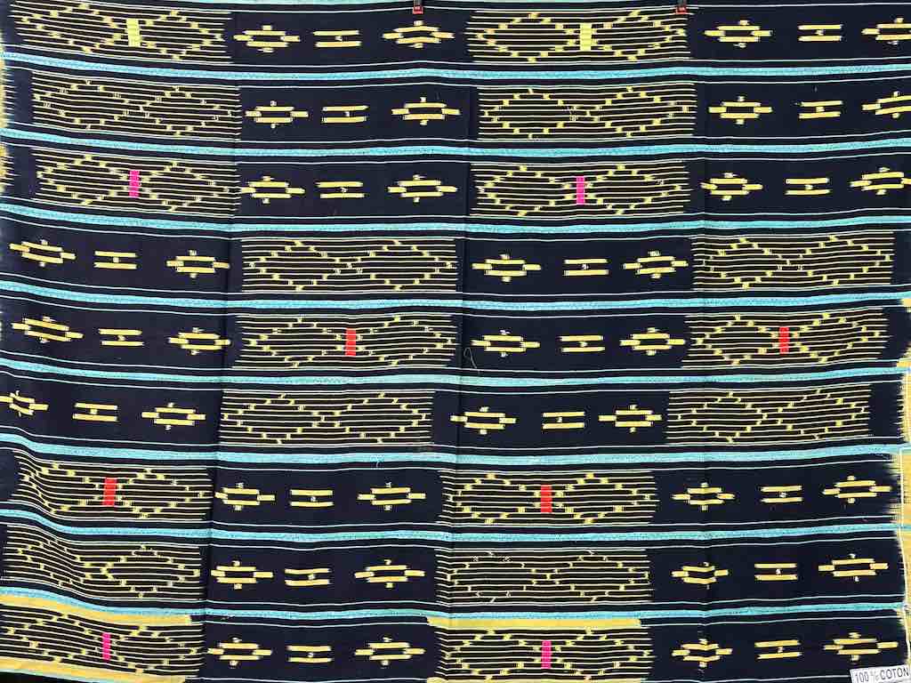 Baule African Cloth Textile "Wrapper" | 53 x 39"