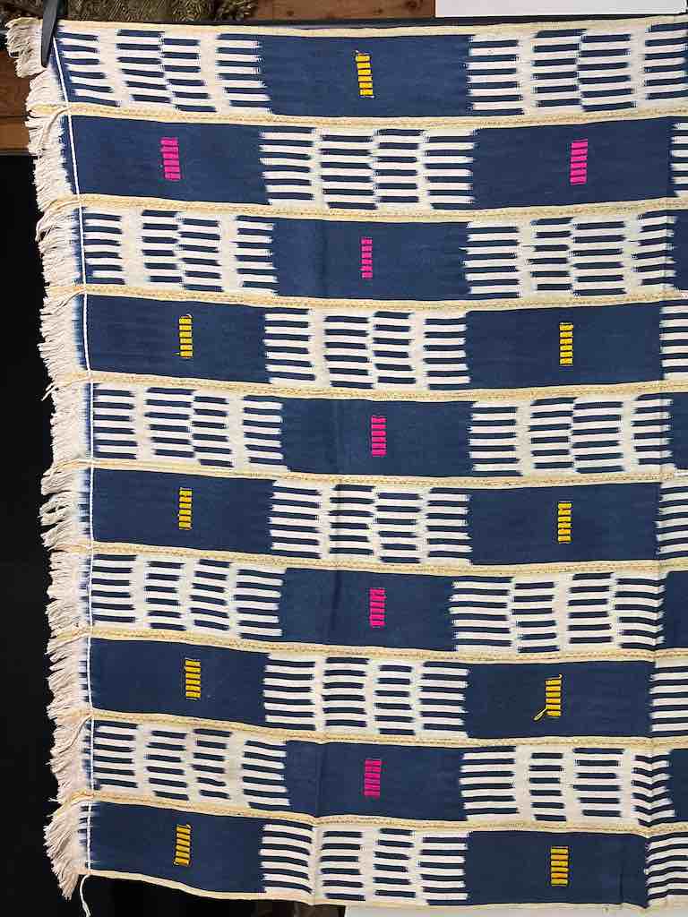 Vintage Baule African Cloth Textile "Wrapper" | 58 x 42"