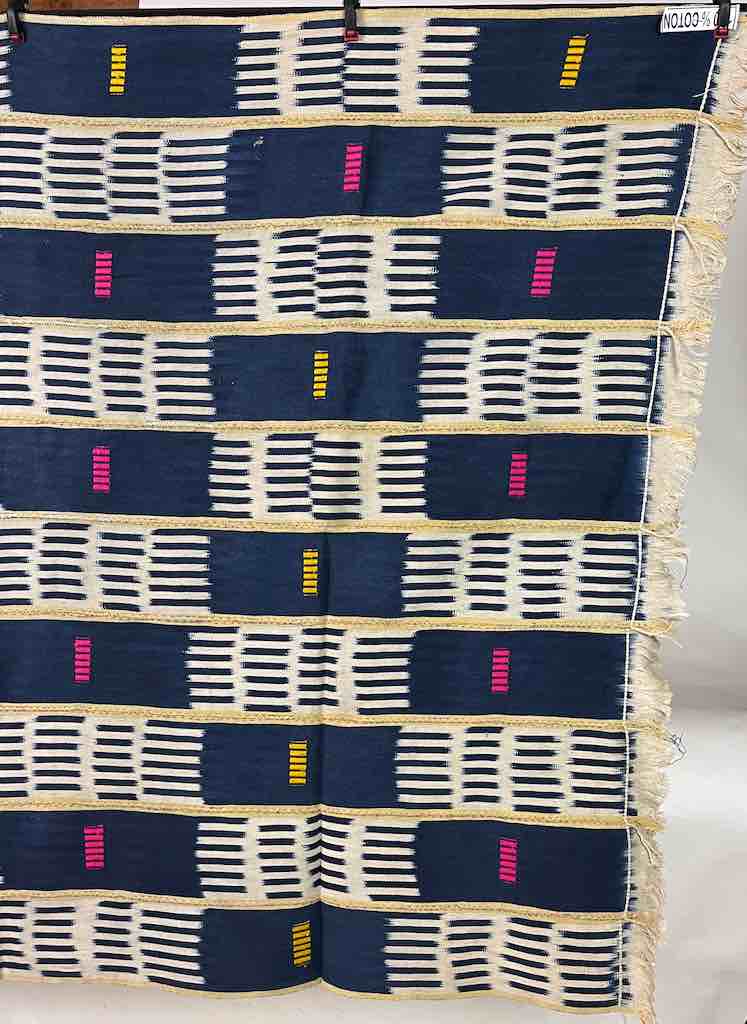Vintage Baule African Cloth Textile "Wrapper" | 58 x 42"