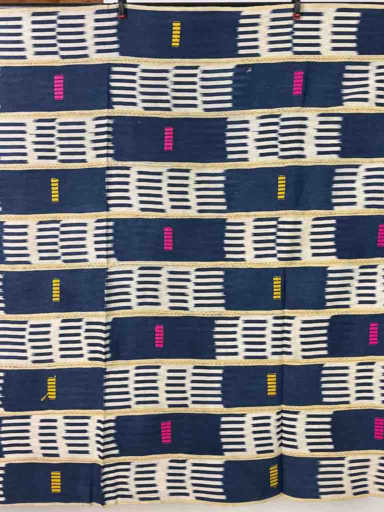 Vintage Baule African Cloth Textile "Wrapper" | 58 x 42"