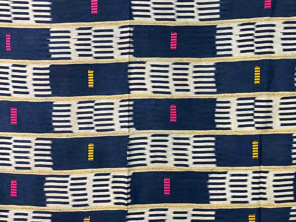 Vintage Baule African Cloth Textile "Wrapper" | 58 x 42"