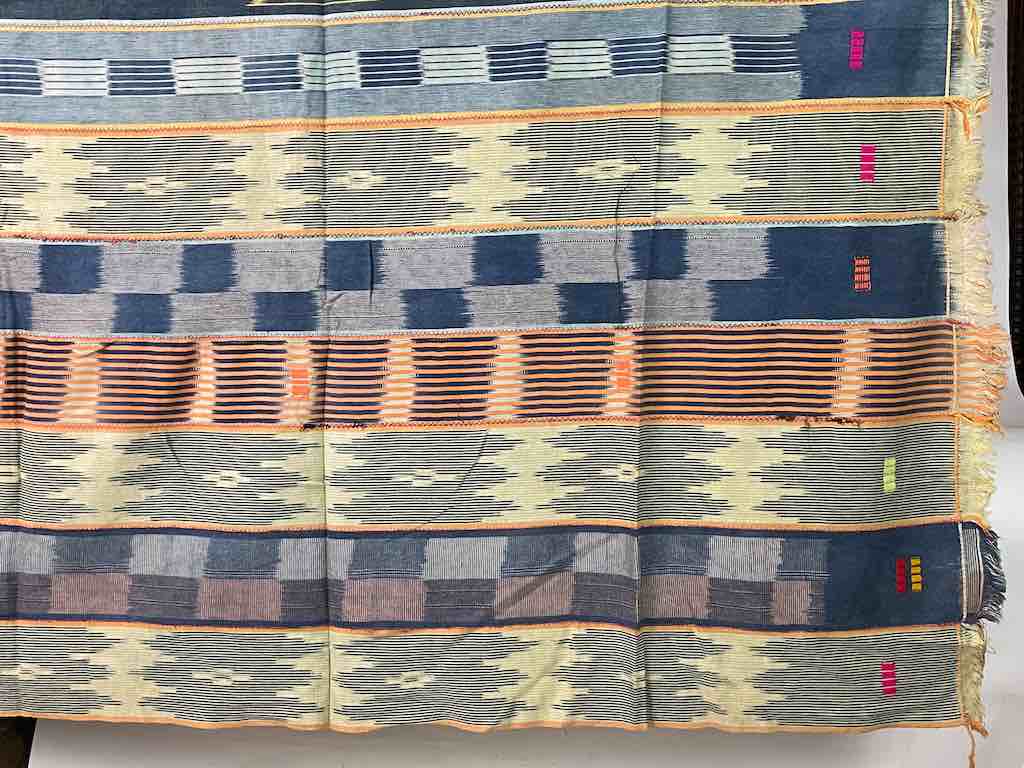 Vintage Baule African Cloth Textile "Wrapper" | 57" x 44"