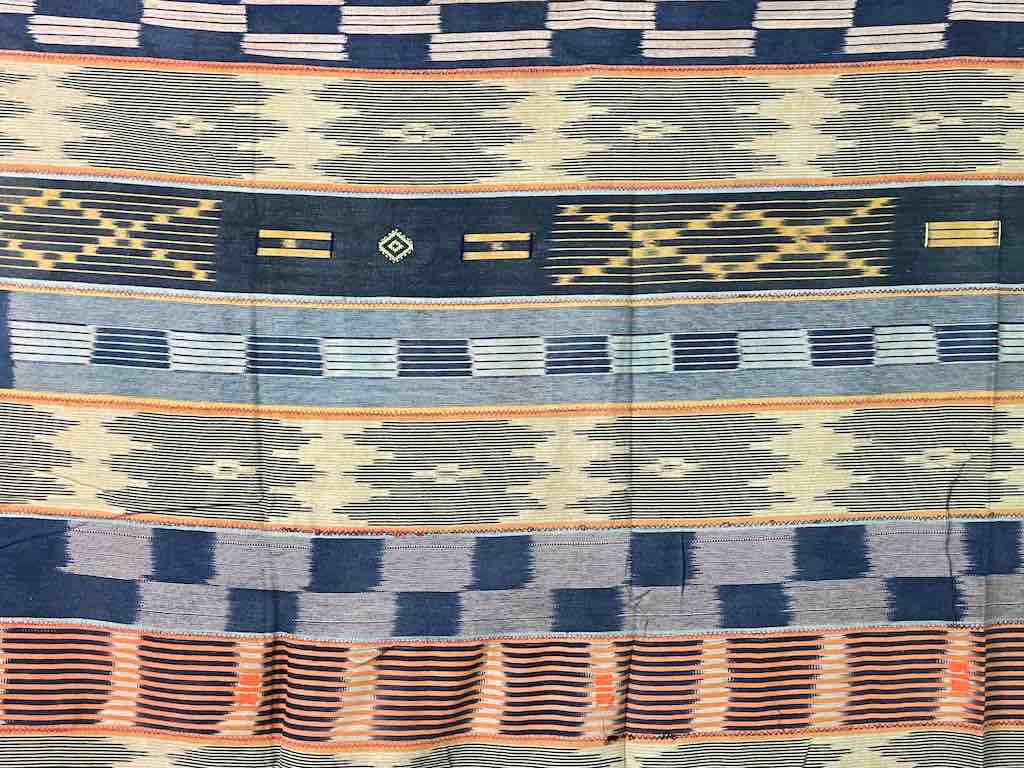 Vintage Baule African Cloth Textile "Wrapper" | 57" x 44"