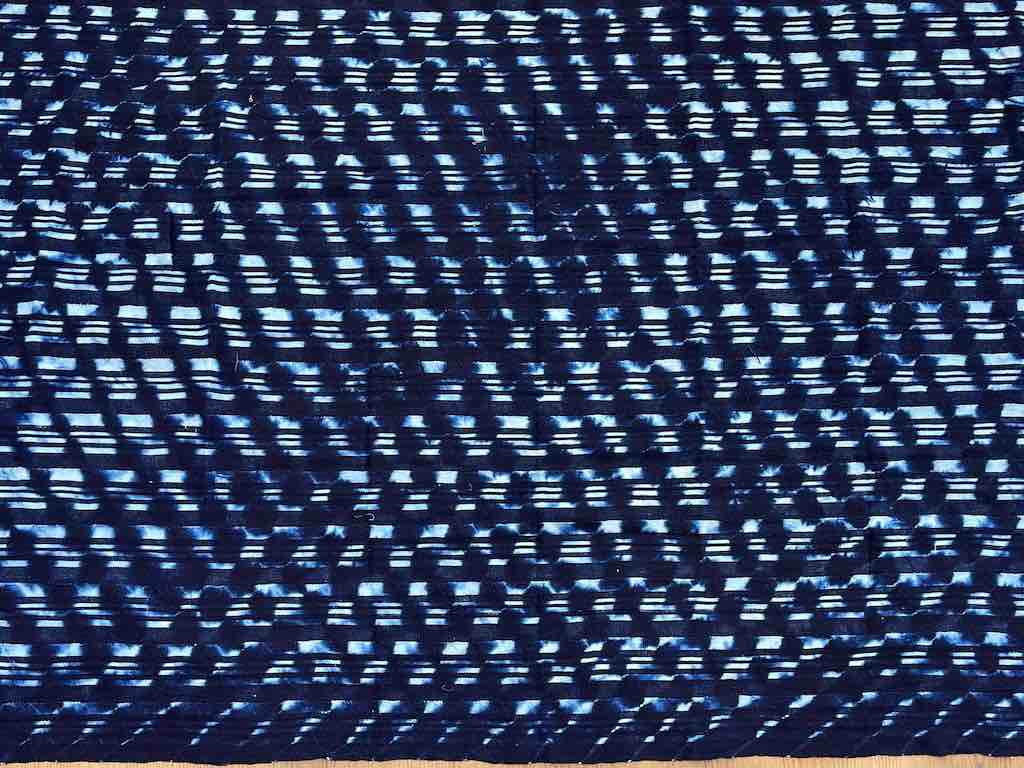 Very Large Baule African Indigo Cloth Textile for Men | 81 x 62"