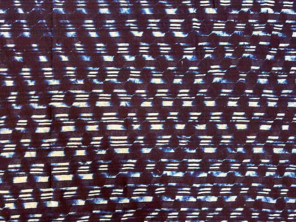 Very Large Baule African Indigo Cloth Textile for Men | 81 x 62"
