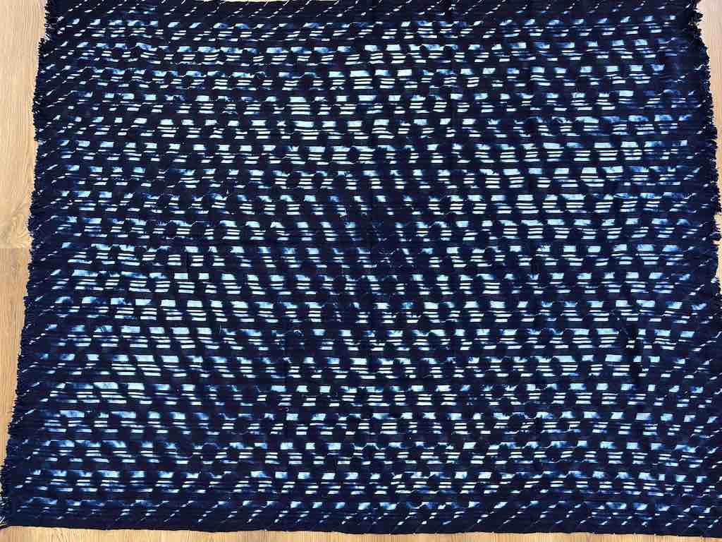 Very Large Baule African Indigo Cloth Textile for Men | 81 x 62"
