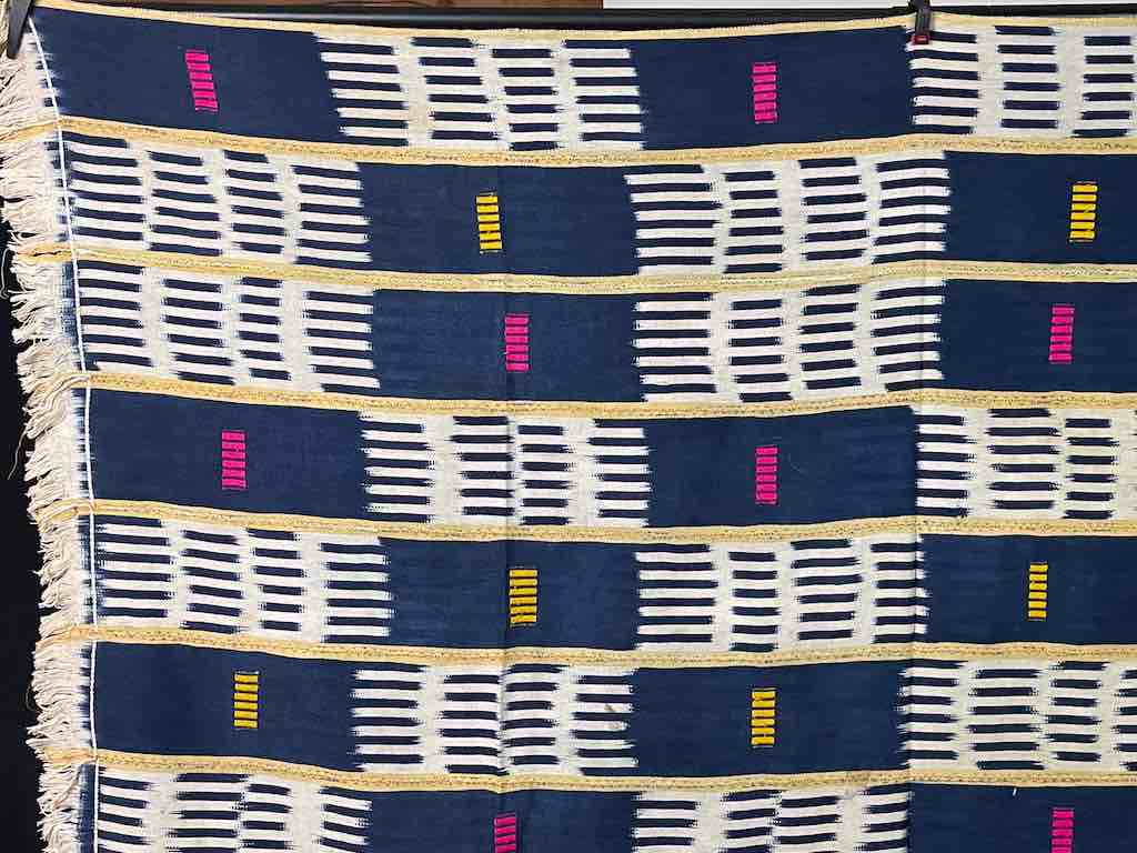 Vintage Baule African Cloth Textile "Wrapper" | 57 x 39"