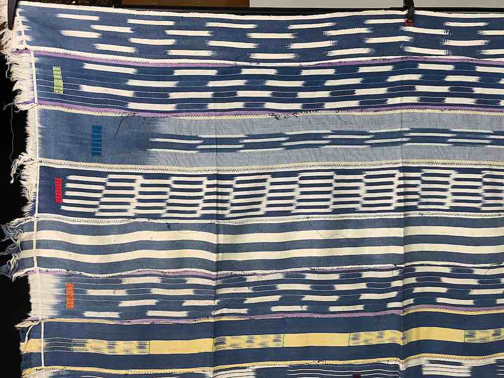 Vintage Baule African Cloth Textile "Wrapper" | 56" x 44"