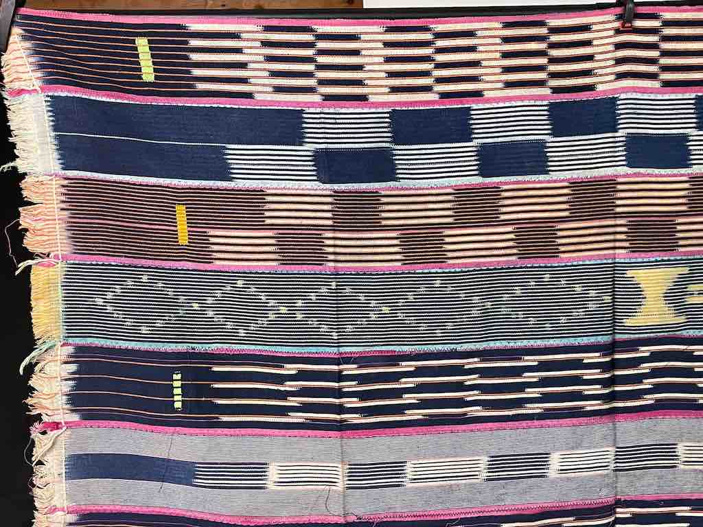 Vintage Baule African Cloth Textile "Wrapper" | 54" x 37"