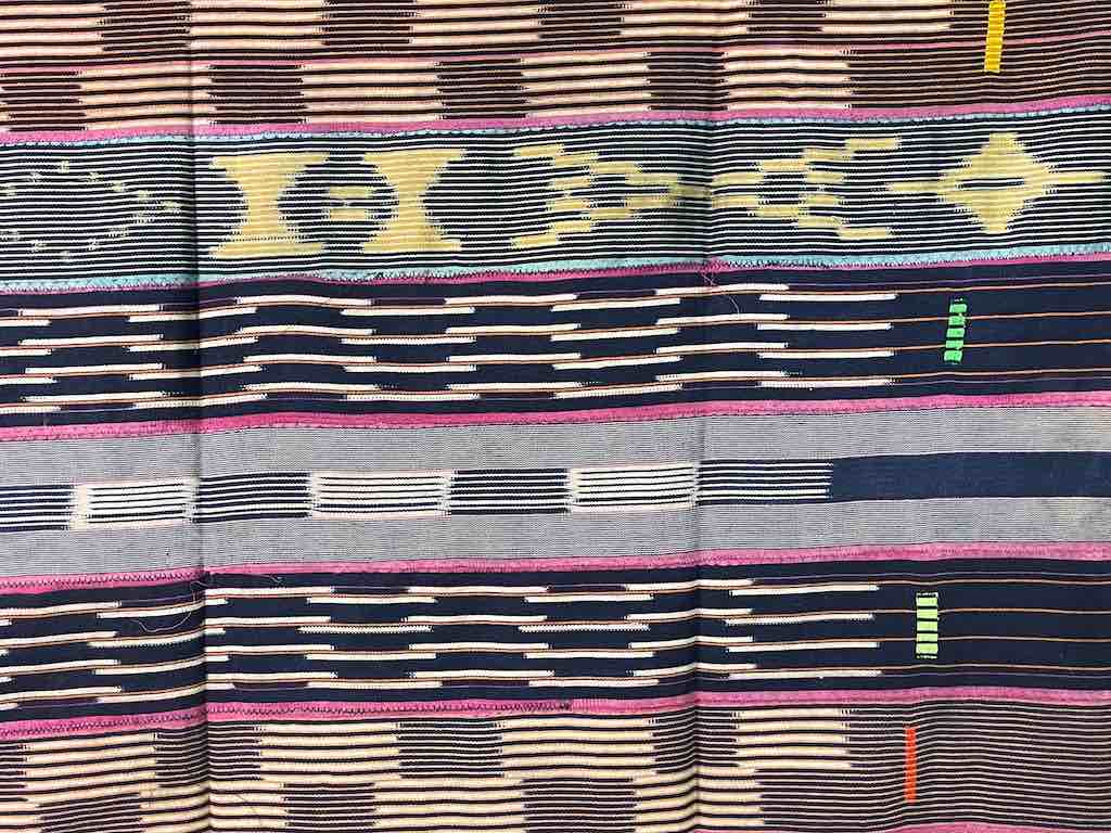 Vintage Baule African Cloth Textile "Wrapper" | 54" x 37"