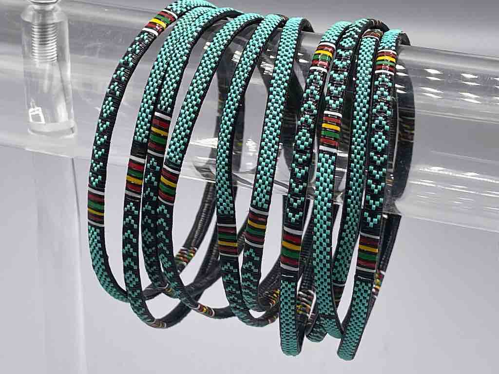 Thin Finest Design Recycled Plastic Bracelet - 3 Colors