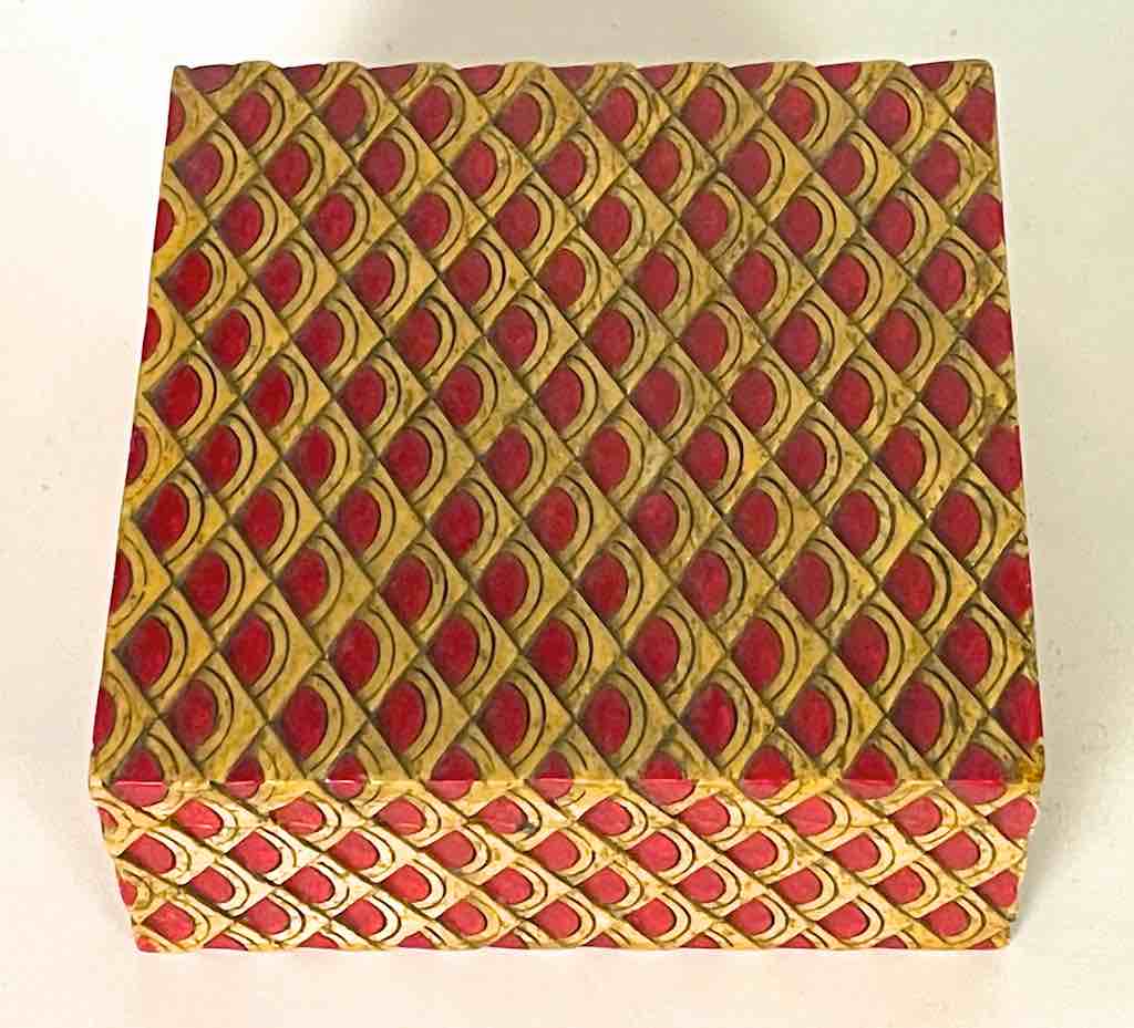 Dragon Skin Design - Square Soapstone Trinket Decor Box