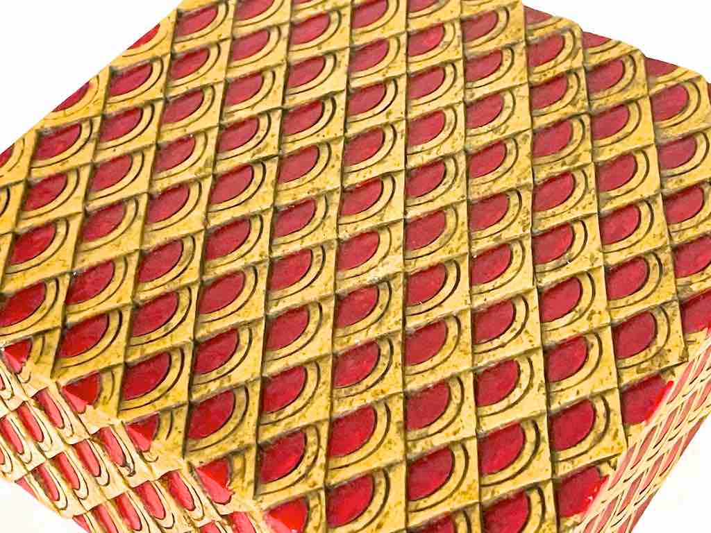 Dragon Skin Design - Square Soapstone Trinket Decor Box
